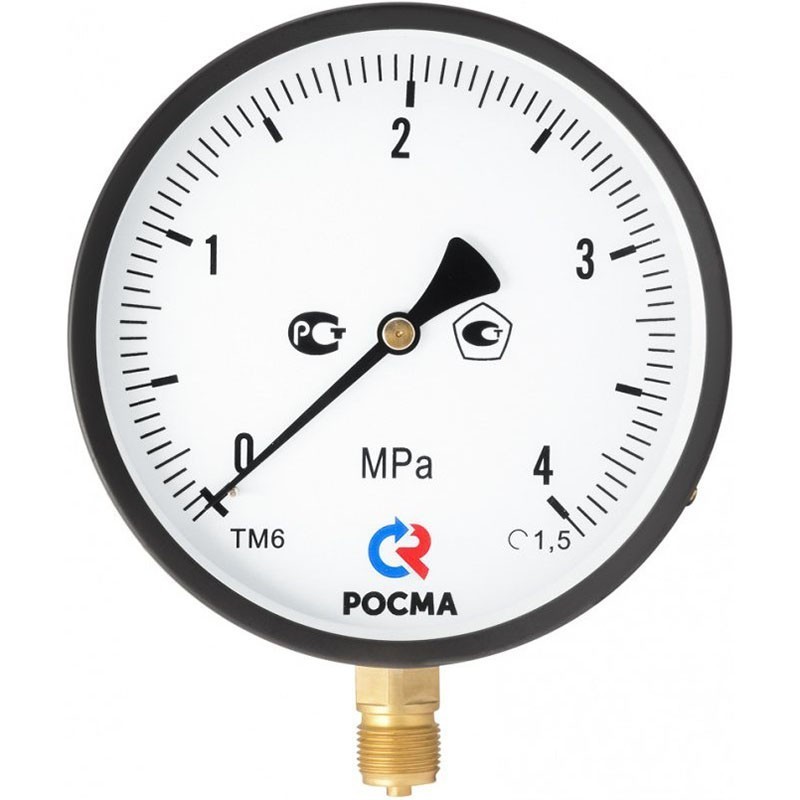 Манометр общетехнический Росма ТМ-610Р.00, до 10кгс/см2 M20x1,5, 150мм, радиальное присоединение, класс точности 1.0