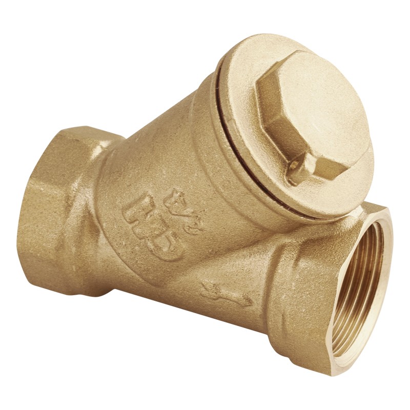 Фильтр сетчатый латунный DN 50 PN 16 муфтовый косой грубой очистки AquaHit FW.110.09-1