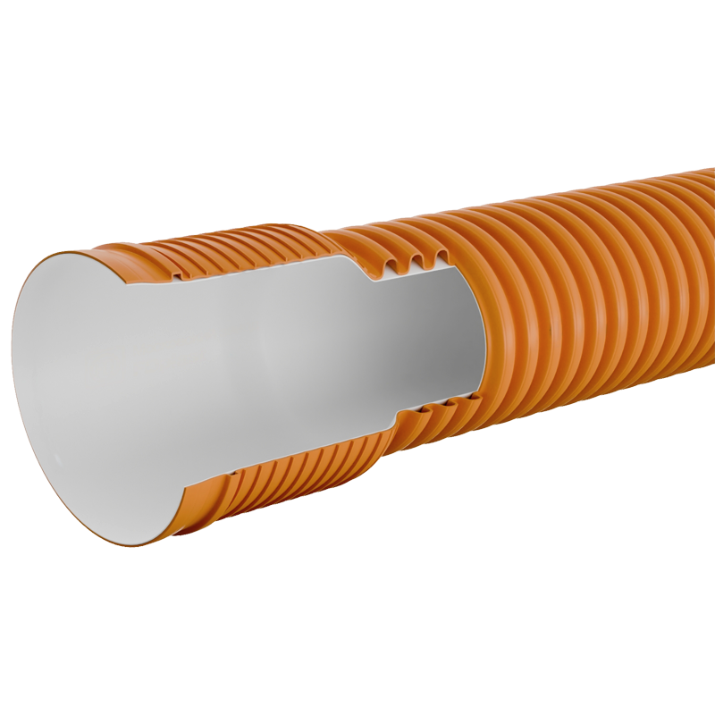 Труба гофрированная ПП FDplast 400х343 SN8 6,3м с раструбом-2