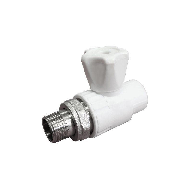 Кран шаровой для радиатора ПП 25-3/4'' PN 25 прямой с американкой белый VALFEX -1
