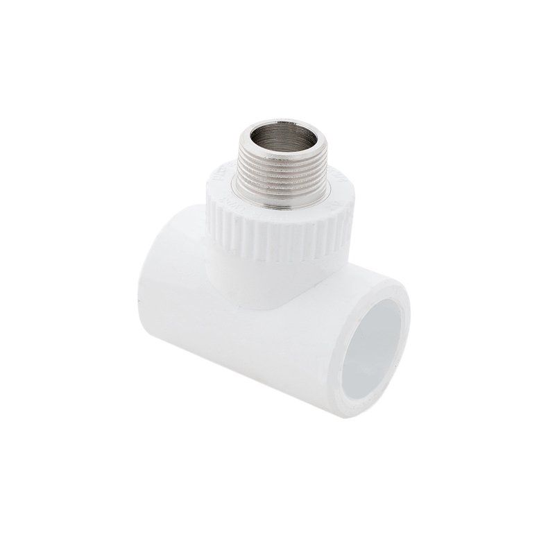 Тройник комбинированный ПП 25-3/4'' PN 25 с наружной резьбой белый PlasticPro-1