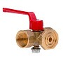 Кран латунный шаровой 11Б18бк(ф)2 DN 15 PN 16 под манометр G1/2''хG1/2'' с контрольным фланцем муфта-муфта рычаг Пензапромарматура купить в Екатеринбурге | "Проконсим"