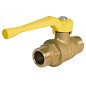 Кран латунный шаровой газовый 11Б27п DN15 PN40 рычаг штуцер-штуцер БАЗ Standart купить в Екатеринбурге | "Проконсим"