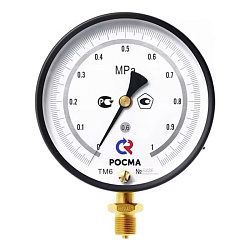  Манометр Росма ТМ-610 РМТИ.00 точных измерений, 150мм, 0-6МПа, резьба M20x1,5 радиальный, класс точности 0.6 (930091508) со склада Проконсим в Екатеринбурге