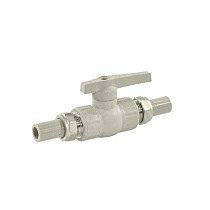 Краны шаровые ПП DN 20-32 PN 25 с двусторонним разъемным соединением серые Valfex купить в Екатеринбурге | "Проконсим"
