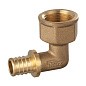 Угольник латунный для PEX DN 25 с внутренней резьбой  3/4'' под надвижную гильзу PLP купить в Екатеринбурге | "Проконсим"