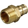 Муфта латунная для PEX труб 16-3/4'' PN 10 OP под надвижную гильзу с наружной резьбой ONE PLUS