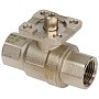 Краны латунные шаровые двухходовые DN 15-50 PN 25-40 никелированный под привод РИДАН AMZ-112R купить в Екатеринбурге | "Проконсим"