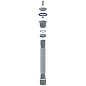 Сифон гофрированный Unicorn D220Р, 40х50 гибкий отвод, 1 1/2'' х40 пластиковая чашка, 800мм купить в Екатеринбурге | "Проконсим"
