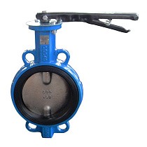 Затвор дисковый поворотный DN 150 PN 16 межфланцевый с диском из чугуна уплотнение-NBR ручной Seagull купить в Екатеринбурге | "Проконсим"