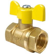 Краны латунные шаровые газовые 11Б27фтМ DN 15-32 PN 40 бабочка муфта-муфта Valfex.277.LB3 купить в Екатеринбурге | "Проконсим"