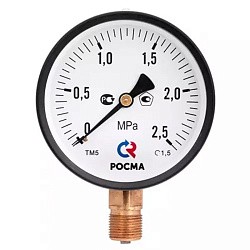  Мановакуумметр Росма ТМВ-610Р.05 общетехнический, 150мм, -0.1-1,5МПа, резьба M20x1,5, с электронной приставкой тип V, радиальный, класс точности 1,5 (930099128) со склада Проконсим в Екатеринбурге