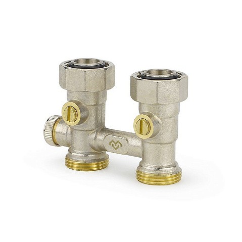 Узелы нижнего подключения VARMEGA VM138 DN20 прямой однотрубный 3/4''x3/4'' евроконус, с байпасом муфта-штуцер купить в Екатеринбурге | "Проконсим"