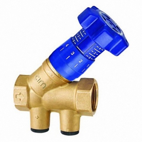 Клапан латунный MVI BL.220.05, DN 20 PN 25, балансировочный Kvs 5,33 м3/ч, муфтовый, наклонный купить в Екатеринбурге | "Проконсим"