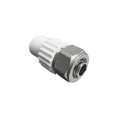 Комбинированный ниппель для соединения PPR-PE труб 20х16 PN 25 белая VALFEX купить в Екатеринбурге | "Проконсим"