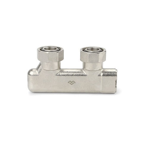 Узелы нижнего подключения VARMEGA VM139 DN20 угловой двухтрубный 3/4''x3/4'' евроконус, перекрёстный муфта-штуцер купить в Екатеринбурге | "Проконсим"