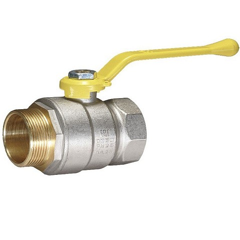 Кран латунный Temper серия 83 DN25 PN40 никелированный газовый рычаг м-шт ГОСТ Р 59553 купить в Екатеринбурге | "Проконсим"