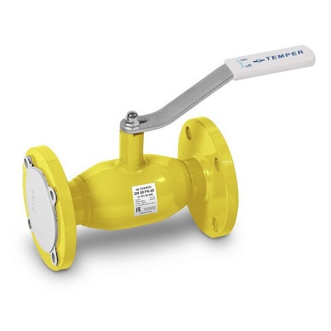 Кран стальной шаровый DN 20 PN 40 150мм газовый полнопроходной фланцевый Temper купить в Екатеринбурге | "Проконсим"