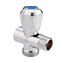 Вентиль латунный проходной MVI BV.461 DN 15 +отверстие 20 PN 10 хромированный муфта-штуцер маховик купить в Екатеринбурге | "Проконсим"