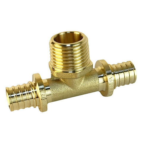 Тройник латунный для PEX труб 16-1/2''-16 PN 16 S-2,2мм под надвижную гильзу Valfex VF.433.AF купить в Екатеринбурге | "Проконсим"