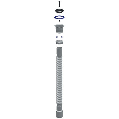 Сифон гофрированный Unicorn D240, 40х50 гибкий отвод, 1 1/2'' х40 чашка из нержавеющей стали, 1500мм купить в Екатеринбурге | "Проконсим"