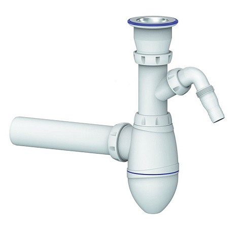 Сифон для умывальника Unicorn А310V, 40х40 прямой отвод, 1 1/2'' х40 чаша из нержавеющей стали с отводом для стиральной машины купить в Екатеринбурге | "Проконсим"