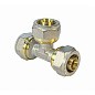 Тройник латунный для PEX труб 20-20-16 PN 10 обжимной никелированный Valfex VF.331.N  купить в Екатеринбурге | "Проконсим"