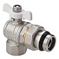 Кран латунный шаровой MVI BV.523 DN 20 PN 40 угловой с уплотнением никелированный полнопроходной американка купить в Екатеринбурге | "Проконсим"