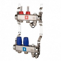 Коллекторные группы из нержавеющей стали DN 25 PN 10 с расходомерами, с дренажным краном и воздухоотводчиком MVI купить в Екатеринбурге | "Проконсим"