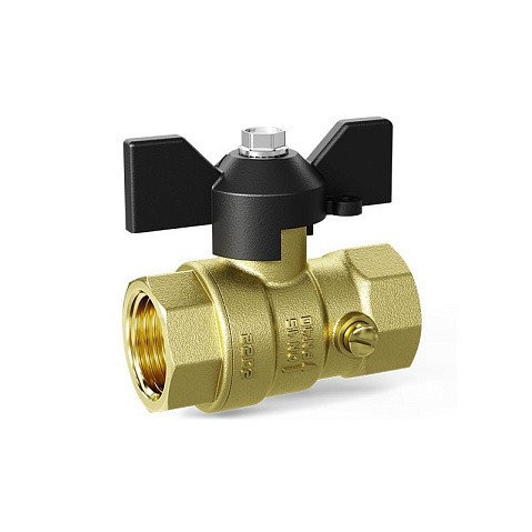 Кран латунный шаровой DN 15 PN 16 под манометр G1/2''хG1/2'' муфта-муфта бабочка LD Pride 44.340.15 купить в Екатеринбурге | "Проконсим"