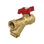 Краны латунные шаровые DN 15-20 PN 25 с фильтром бабочка муфта-муфта БАЗ КФ.А30.1 купить в Екатеринбурге | "Проконсим"