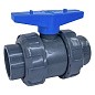 Кран шаровый клеевой НПВХ DN 50 PN 16 уплотнение EPDM/TPV черный Aquaviva AQVBVD50 купить в Екатеринбурге | "Проконсим"