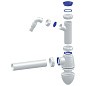 Сифон для умывальника Unicorn А510V, 40х40 прямой отвод, 1 1/2'' х40 с отводом для стиральной машины преходник 40х32 купить в Екатеринбурге | "Проконсим"