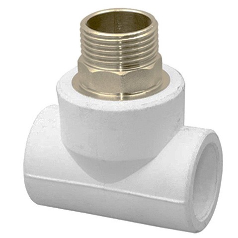 Тройник комбинированный ПП 40-1 1/4'' PN 25 под ключ с наружной резьбой белый РТП 10760 купить в Екатеринбурге | "Проконсим"