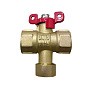 Кран латунный шаровой Пензапромарматура DN15 PN16 G1/2'' с фильтром никелированный полнопроходной муфта-муфта бабочка купить в Екатеринбурге | "Проконсим"
