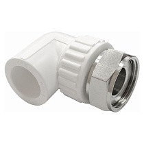 Угольник с накидной гайкой Valfex, DN 25-32, PN 25, белый купить в Екатеринбурге | "Проконсим"