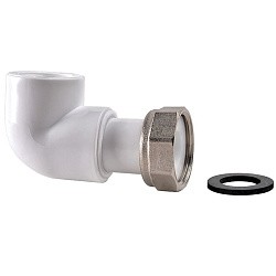  Угольник ПП с накидной гайкой 25-3/4'' PN 25 белый РВК 32270 (930659319) со склада Проконсим в Екатеринбурге