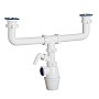 Сифон для двойной мойки бутылочный ORIO K-4059 1 1/2 выпуски нж D70, с 1 отводом купить в Екатеринбурге | "Проконсим"