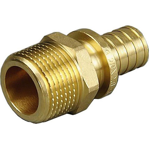 Муфта латунная для PEX труб 16-1/2'' PN 10 под надвижную гильзу с наружной резьбой ONE PLUS купить в Екатеринбурге | "Проконсим"