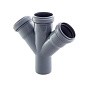 Крестовина ПП для канализации косая 45гр. DN 110-110-110 с уплотнительным кольцом РТП купить в Екатеринбурге | "Проконсим"