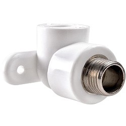  Угольник установочный ПП 16-1/2'' PN 25 белый РВК 21012 (930659308) со склада Проконсим в Екатеринбурге