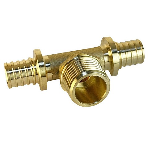 Тройник латунный для PEX труб 16-1/2''-16 PN 16 S-2,2мм под надвижную гильзу Valfex VF.433.AF купить в Екатеринбурге | "Проконсим"