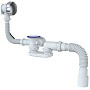 Сифон для ванны Unicorn S102, 40х50 гибкий отвод, 1 1/2'' х40 чаша из нержавеющей стали, круглый перелив купить в Екатеринбурге | "Проконсим"