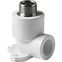 Угольник установочный ПП 20-1/2'' PN 25 с наружной резьбой белый Pro Aqua PA28108P купить в Екатеринбурге | "Проконсим"