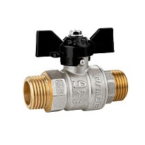 Краны латунные шаровые DN 15-25 PN 40 никелированные бабочка штуцер-штуцер LD Pride 47.304 купить в Екатеринбурге | "Проконсим"
