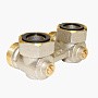 Узел нижнего подключения Vekotrim DN 15 PN 10 угловой двухтрубный20-3/4'' c накидной гайкой, муфта купить в Екатеринбурге | "Проконсим"