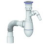 Сифон для мойки Unicorn В320VР, 40х50 гибкий отвод, 1 1/2'' х40 пластиковая чаша с отводом для стиральной машины купить в Екатеринбурге | "Проконсим"