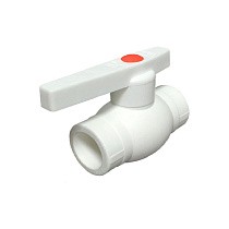 Краны шаровые ПП DN 20-63 PN 25 с металлическим шаром белые Valfex купить в Екатеринбурге | "Проконсим"