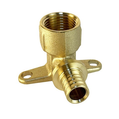 Угольник латунный для PEX труб 16-1/2'' PN 16  под надвижную гильзу Valfex VF.454.AF купить в Екатеринбурге | "Проконсим"