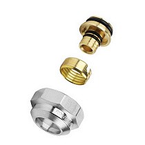 Евроконус 3/4'' DN 20 для PEX МП-труб обжимной 2 резьбовых кольца на штуцере Varmega купить в Екатеринбурге | "Проконсим"